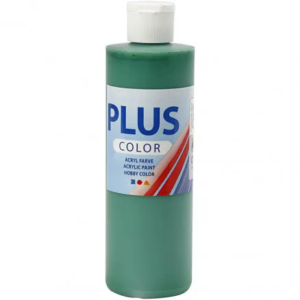Plus Color harrastusmaali, kirkkaanvihreä, 250 ml/1 pullo.